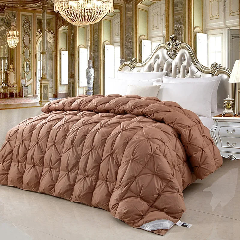 100% White Goose down Comforter, High-Quality Five-Star Hotel Twisted Flower Quilt, Pure Cotton Winter Thick Blanket down Quilt