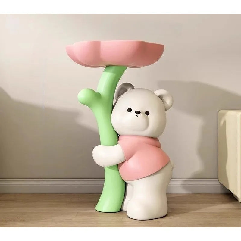 Bouquet Bear Coffee Table Living Room Decoration Large Floor High End TV Cabinet Sofa Side Table