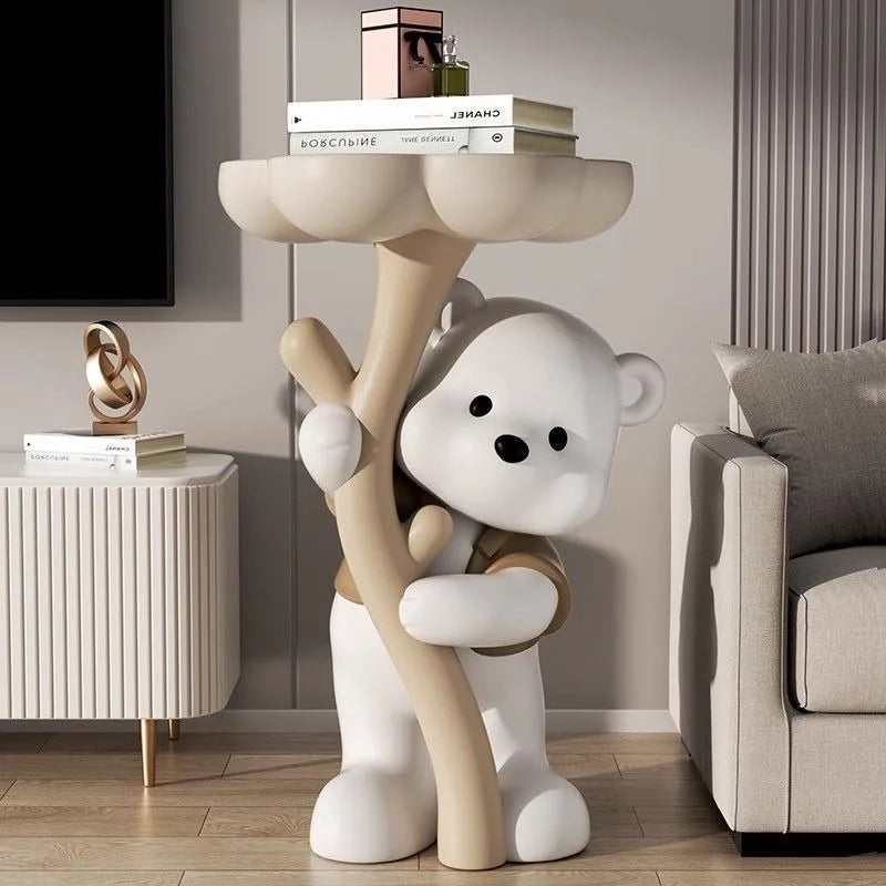 Bouquet Bear Coffee Table Living Room Decoration Large Floor High End TV Cabinet Sofa Side Table