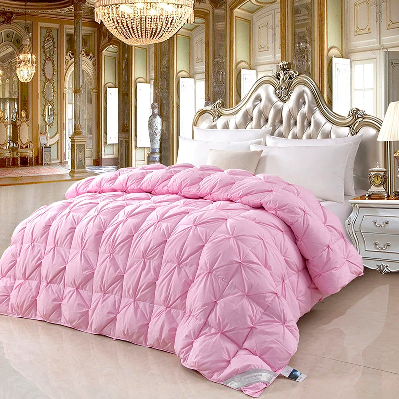 100% White Goose down Comforter, High-Quality Five-Star Hotel Twisted Flower Quilt, Pure Cotton Winter Thick Blanket down Quilt