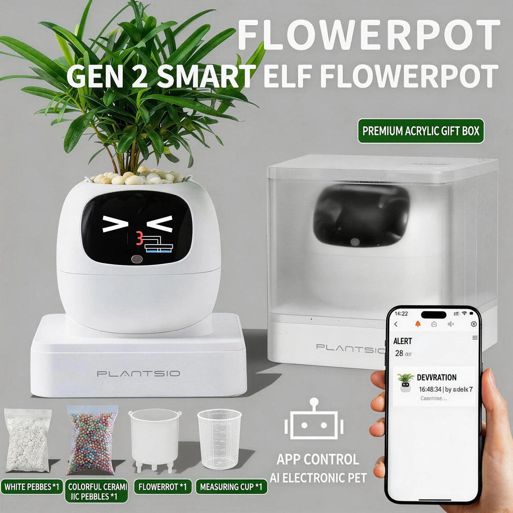 Mart Plant Pot AI Planter - Perfect Christmas Gift | Intelligent Garden System with App|Holiday Tech Gift for Plant Enthusiasts