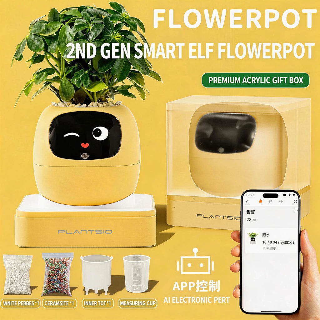 Mart Plant Pot AI Planter - Perfect Christmas Gift | Intelligent Garden System with App|Holiday Tech Gift for Plant Enthusiasts
