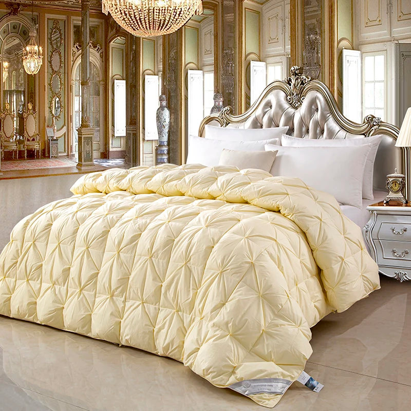 100% White Goose down Comforter, High-Quality Five-Star Hotel Twisted Flower Quilt, Pure Cotton Winter Thick Blanket down Quilt