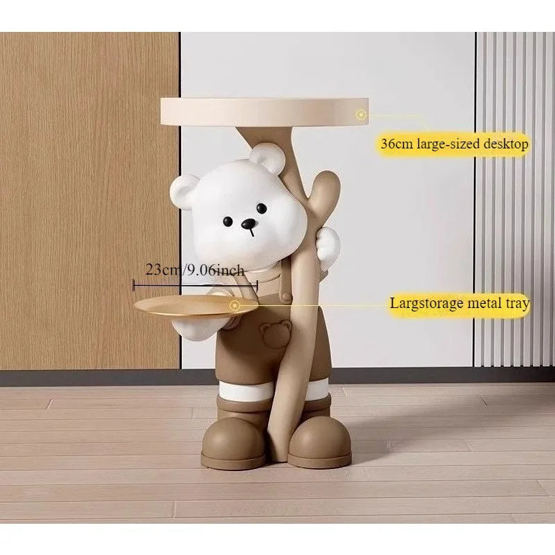 Bouquet Bear Coffee Table Living Room Decoration Large Floor High End TV Cabinet Sofa Side Table