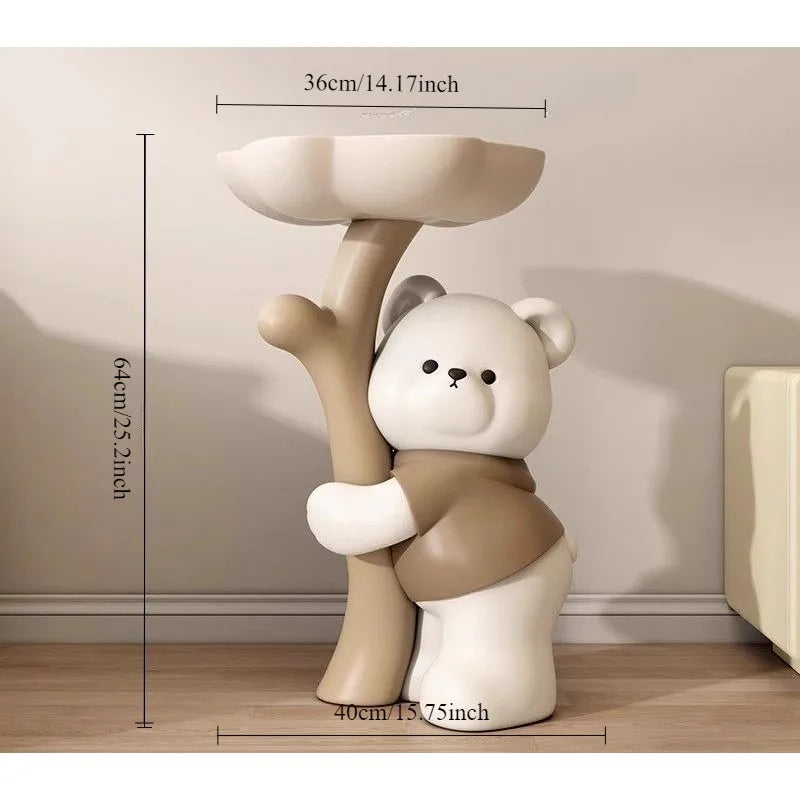 Bouquet Bear Coffee Table Living Room Decoration Large Floor High End TV Cabinet Sofa Side Table