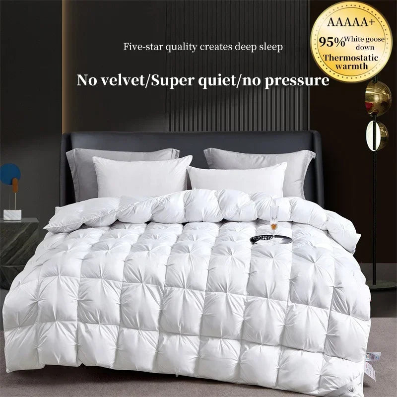 100% White Goose down Comforter, High-Quality Five-Star Hotel Twisted Flower Quilt, Pure Cotton Winter Thick Blanket down Quilt