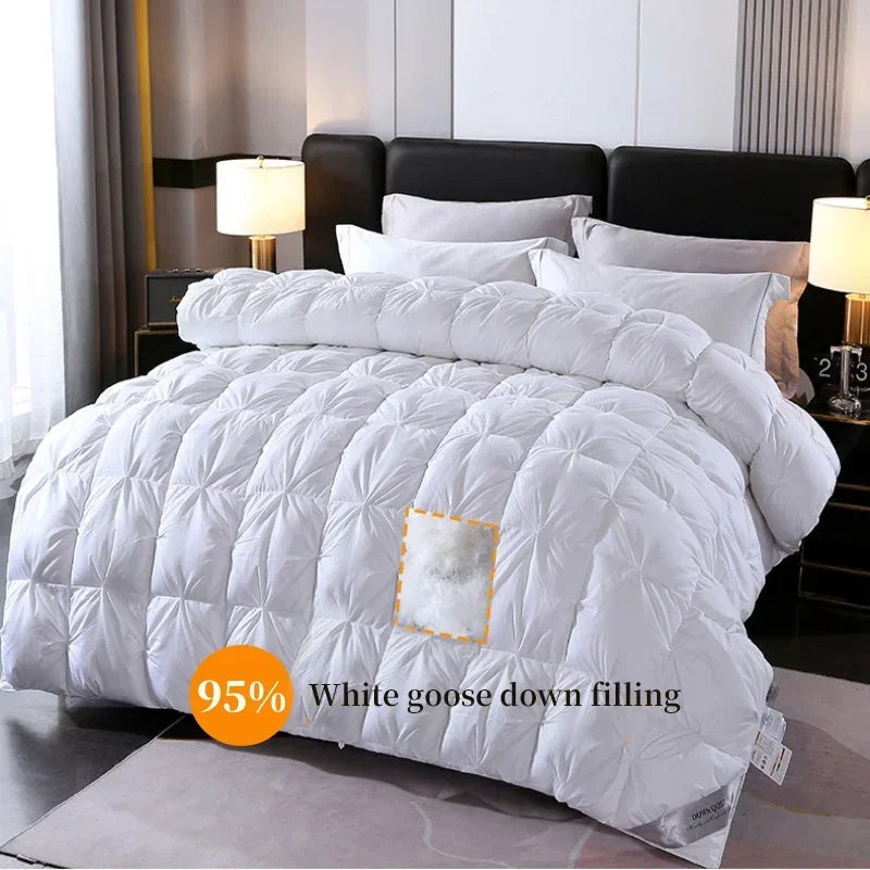 100% White Goose down Comforter, High-Quality Five-Star Hotel Twisted Flower Quilt, Pure Cotton Winter Thick Blanket down Quilt